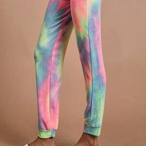 ✨NWT BiBi Tie Dye French Terry Casual Pants